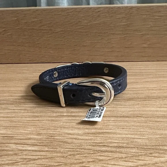 Brighton Navy Blue Leather Bracelet with Silver Infinity Design - Picture 2 of 4